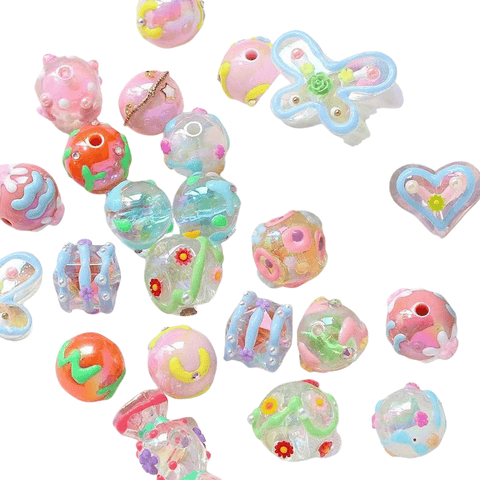 10pcs Ins Drawn Penbeads