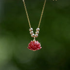 Collier Lotus Rouge