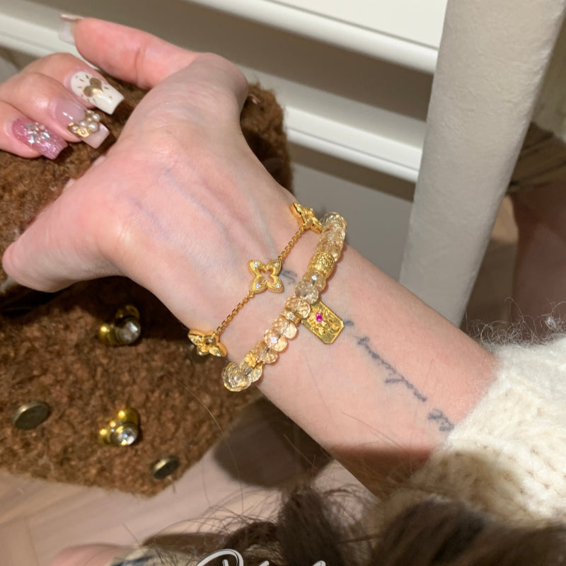 Améthyste Citrine Étoile Perle – Alignez Richesse & Intuition