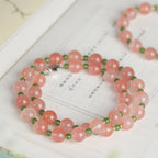 Southern Red Jasper & Hetian Jade Bracelet Necklace Set - Calm Energy for Busy Days