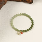 Bracelet en jade Hetian naturel Lotus Éclat Pur