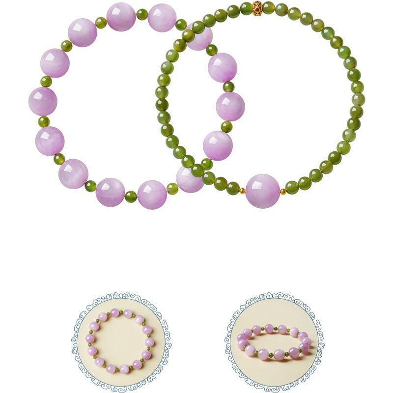 Bracelet en jade Hetian « Murmure printanier »