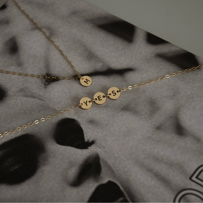Personalized Name 14K Gold-Filled Customizable Letter Necklace (Non-Tarnishing)