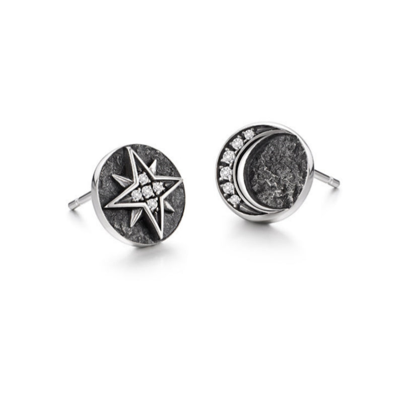Moon Star Grade 5A CZ S925 Earrings - Boost Your Personal Vibe