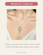 Collier en cristal naturel Golden Harvest