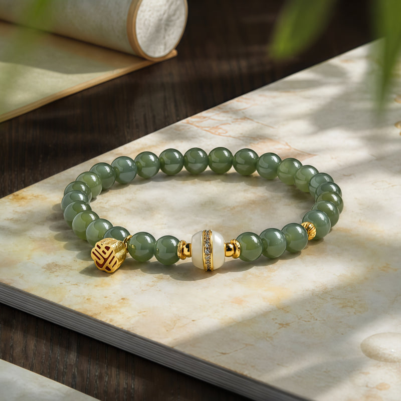 Bracelet Noble Cheval en Jade de Hetian