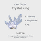 Bague naturelle en quartz clair pour la chance et le pouvoir