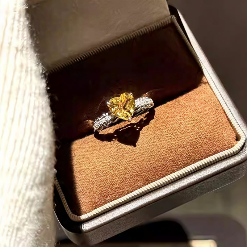 Natural Citrine Wealth-Attracting Love Ring