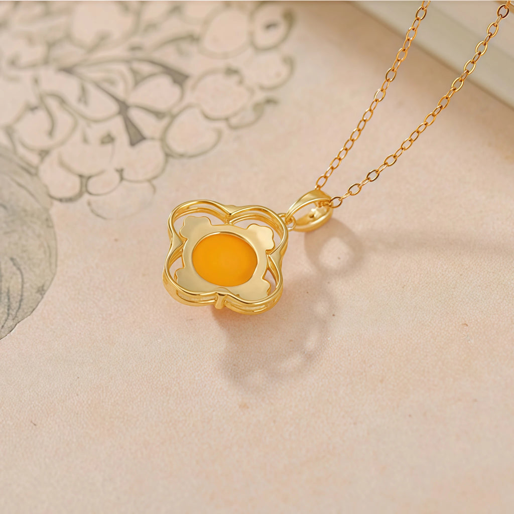 Ancient Oriental Hetian Jade Pendant Necklace - Luck & Perfection