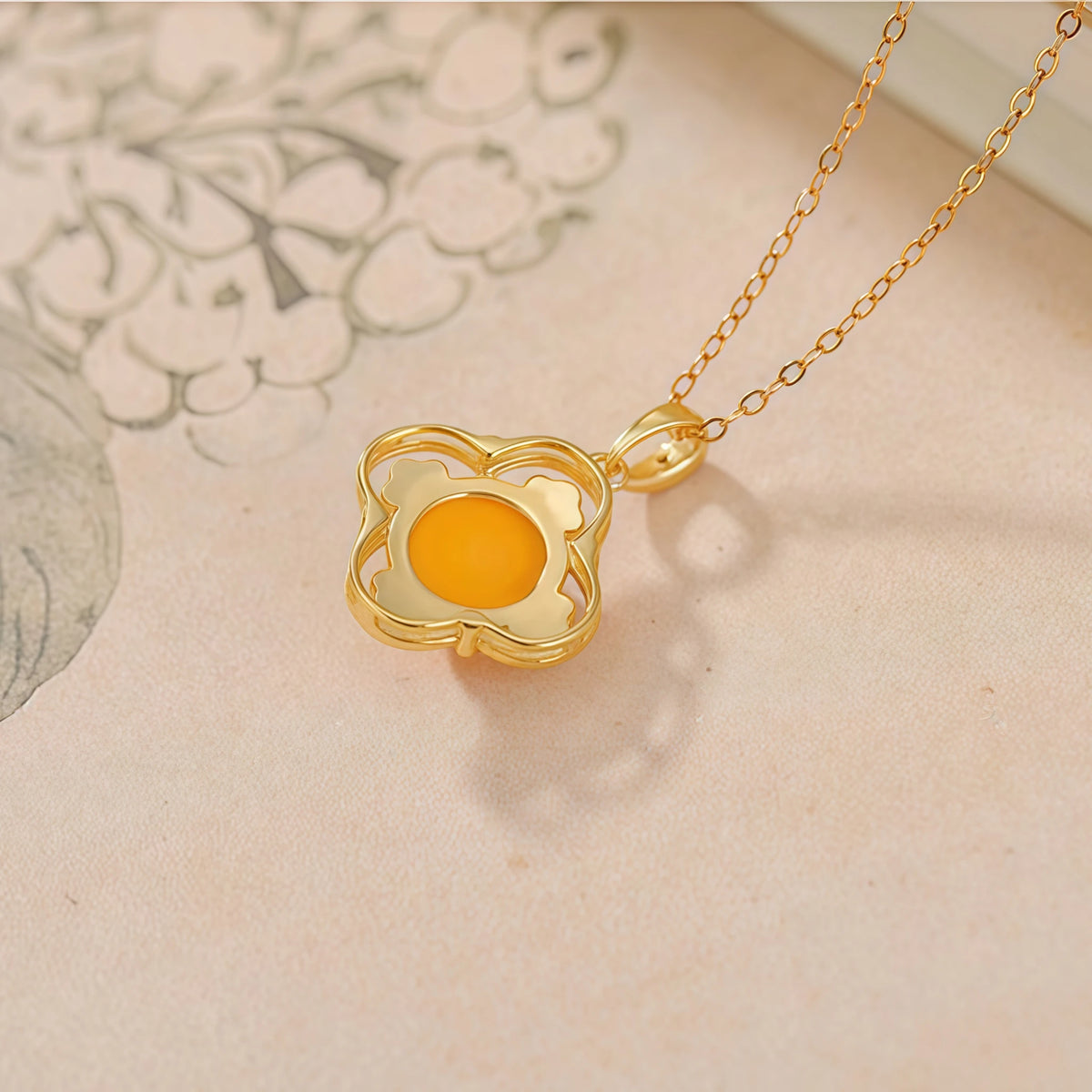 Ancient Oriental Hetian Jade Pendant Necklace - Luck & Perfection