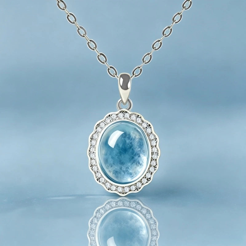 Ocean Whisper Necklace Crystal Necklace
