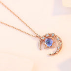 Moon & Star Necklace - Eternal Gentle Love Symbol