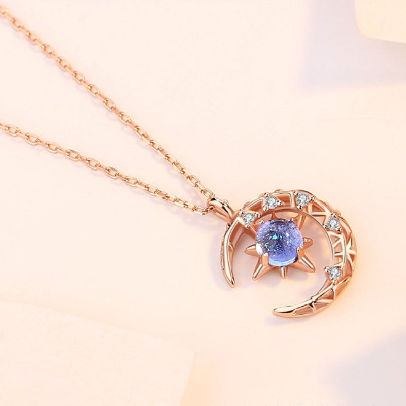 Moon & Star Necklace - Eternal Gentle Love Symbol