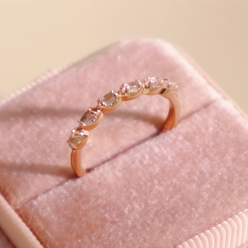 Bague Quartz Rose – Cœur Ouvert, Attire l'Amour, Épanouissement Printanier