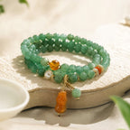 Bracelet en jade Hetian naturel Lotus Éclat Pur