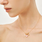 Collier cœur en coquillage rose et perles · Attire la chance douce
