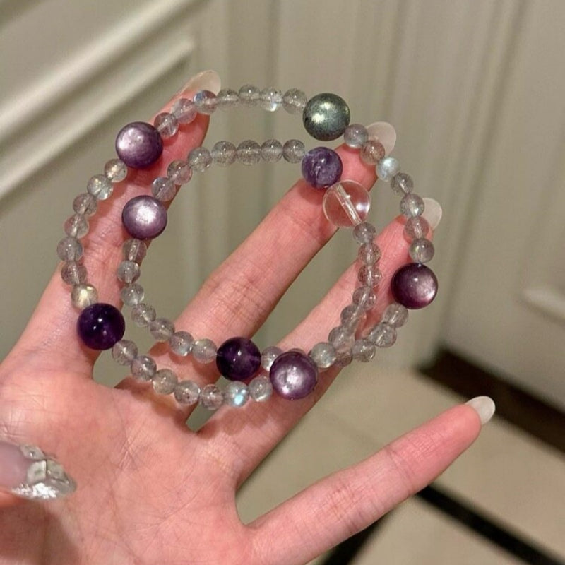 Eternal Night Gray Moonstone Bracelet – Emotional Calm, Wisdom & Anxiety Relief