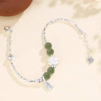 Bracelet Lotus Lumière Intérieure en Jade Naturel du Hetian