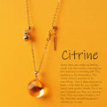 Collier en citrine naturelle du Brésil – Attire la richesse, renforce la confiance, absorbe le soleil