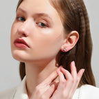 Boucles d'oreilles émaillées fleurs de cerisier et boucles d'oreilles fleurs simples