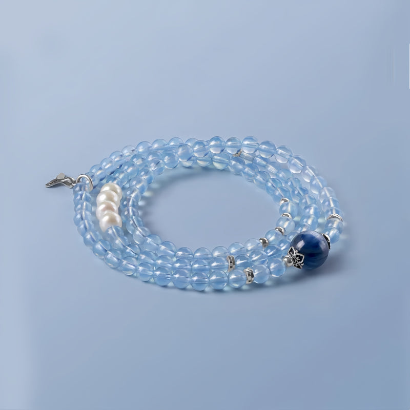 Mermaid's Tears Aquamarine Wrap Bracelet