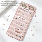 Portable Velvet Roll Jewelry Organizer