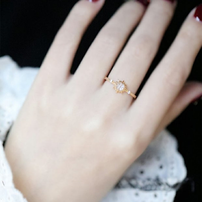 Natural Clear Crystal Ring – Clarity, Balance & Good Fortune