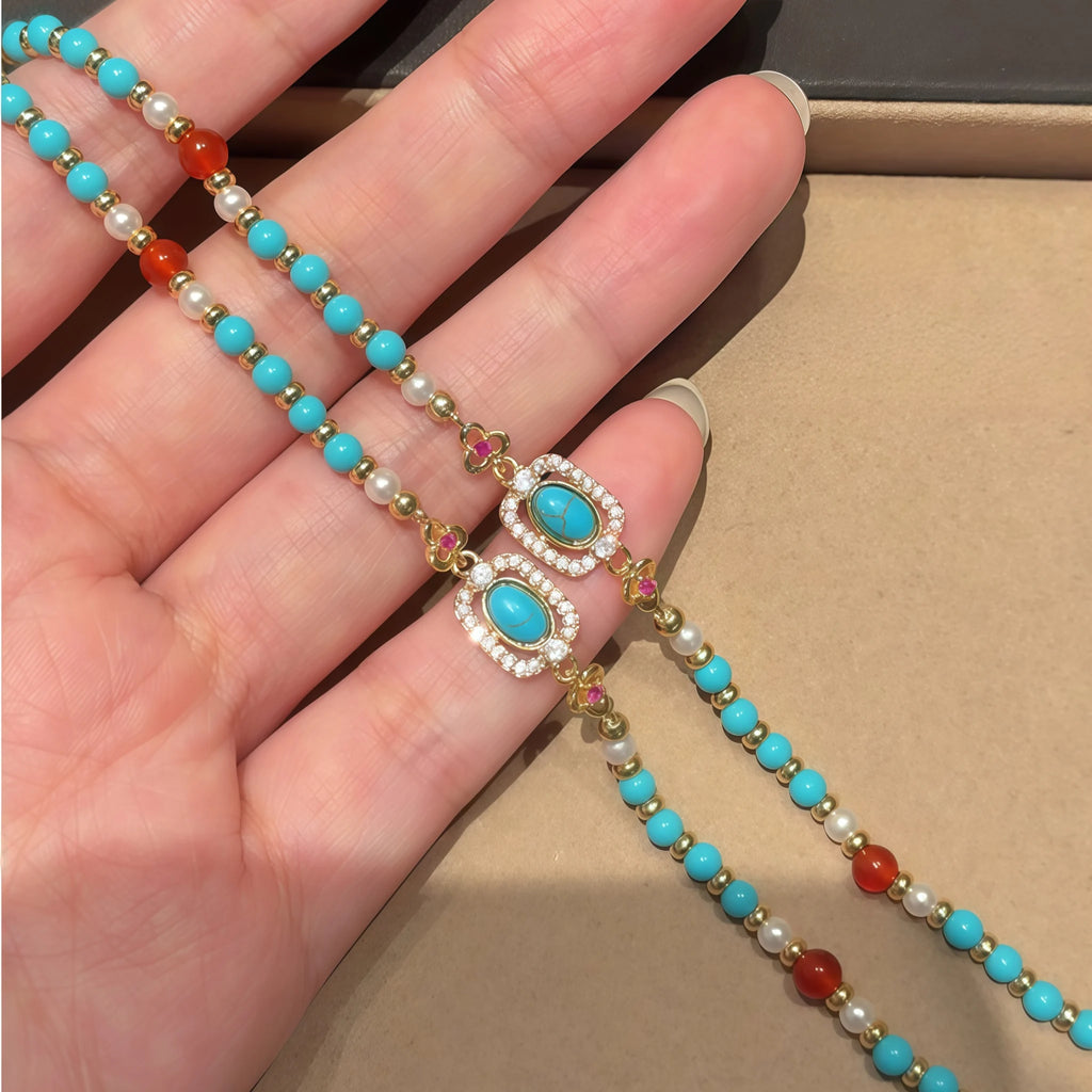 Collier en cristal naturel couronne vintage