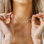 Sterling Silver 18K Gold Plated 26 Letter Custom Necklace Minimalist Versatile Personalized Name Choker