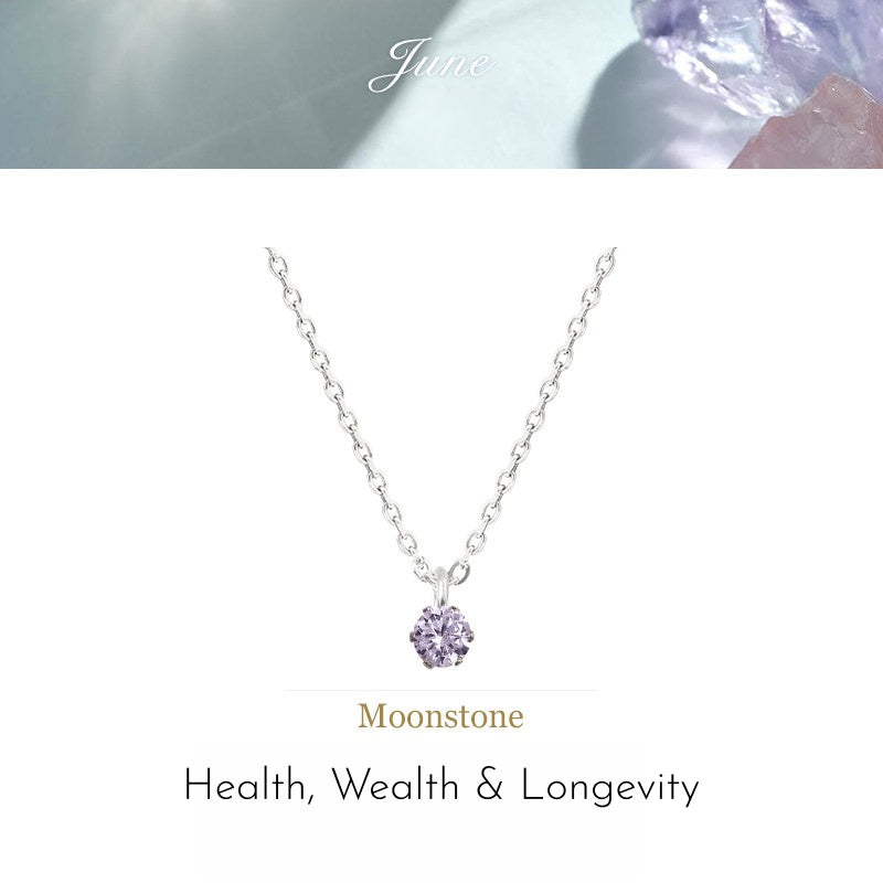 Vintage Fine 12 Birthstone Clavicle Necklace, Ideal Birthday Gift Accessory