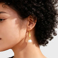 Boucles d'oreilles Lotus Éveil en Jade Hetian Naturel