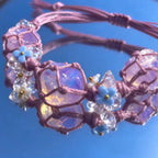 Bracelet tressé floral fait main