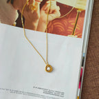Minimalist Triple-Ring Pearl Setting Necklace | 60th Birthday Keepsake Jewelry