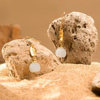 Boucles d'oreilles Lotus Éveil en Jade Hetian Naturel