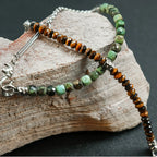 Collier en cristal naturel couronne vintage