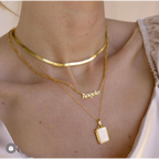 Collier personnalisé en argent pur S925 avec pendentif lettre - Collier prénom anglais