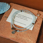 Natural Aquamarine Agarwood Bracelet – Calm Mind, Speak Truth, Attract Good Fortune