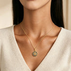 Green Lotus Necklace - Guards Constant Good Fortune