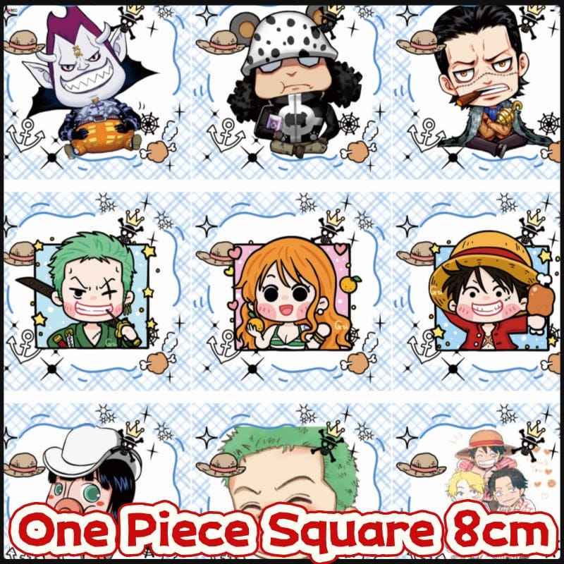 One Piece Square 8cm Acrylic Charms for DIY match game-open in live