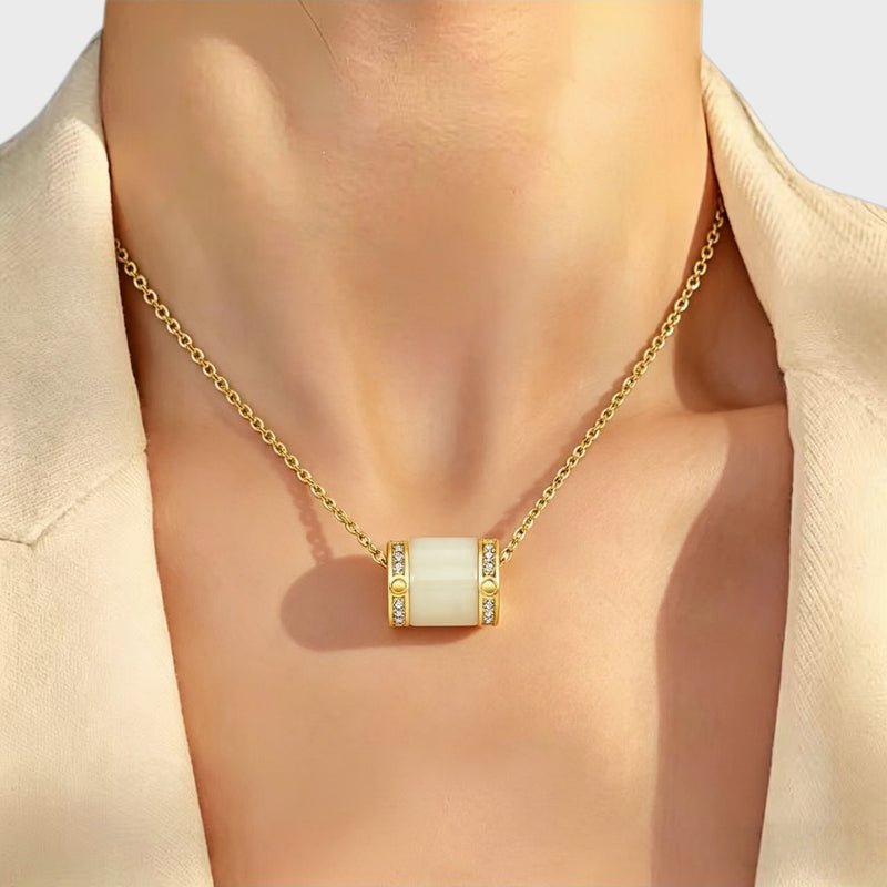 Plain Safety Hetian Jade Necklace