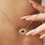 Collier Œil de Tigre naturel mauvais œil - Bloque l'énergie négative et éloigne les mauvais esprits
