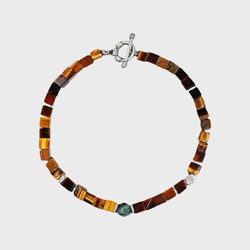 Timeless Shield Natural Tiger Eye Bracelet
