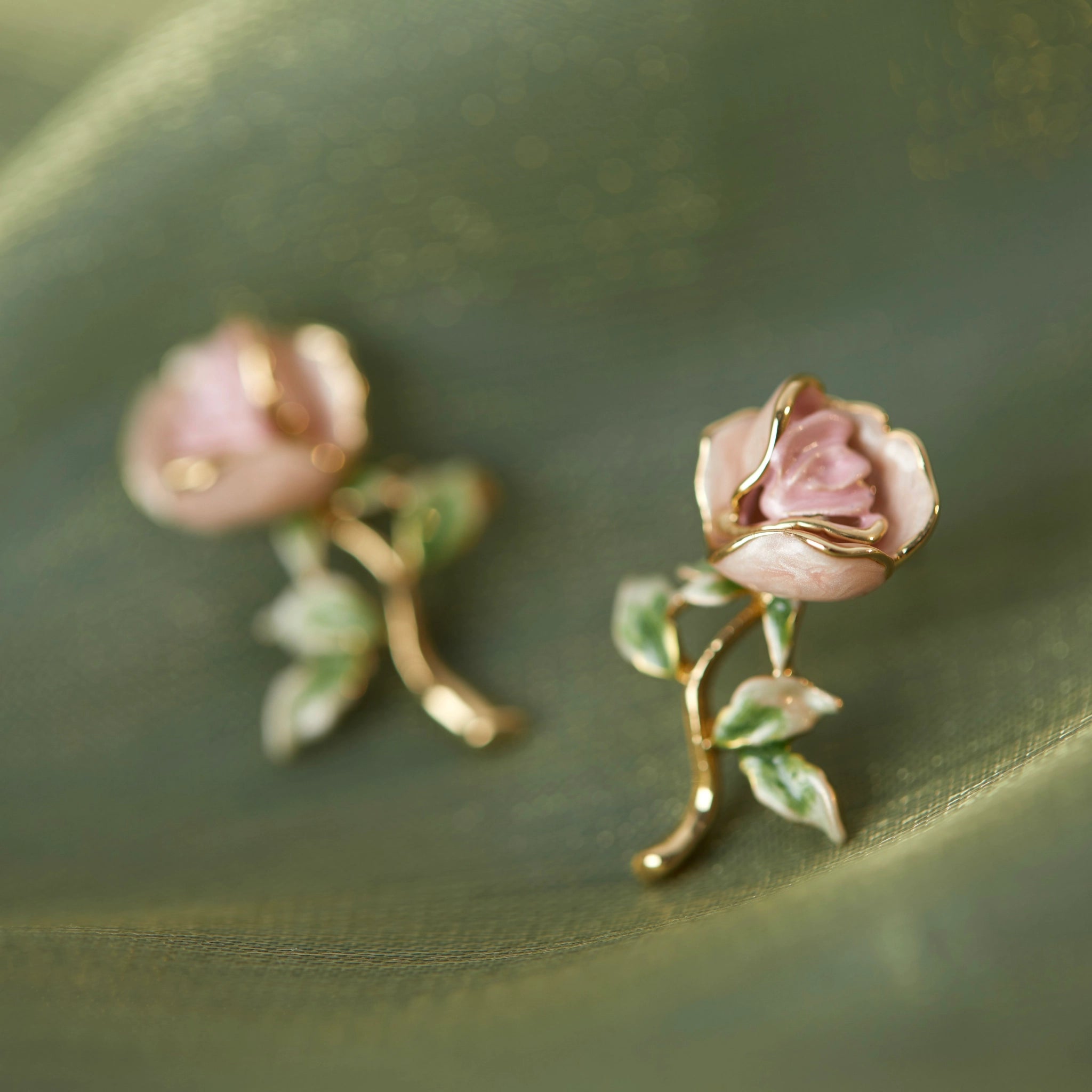 Rose Pink Necklace/Bracelet/Ring/Earrings Set - Sincere Romantic Love