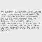 Cherry Blossom Rose Quartz Self-love Open Ring