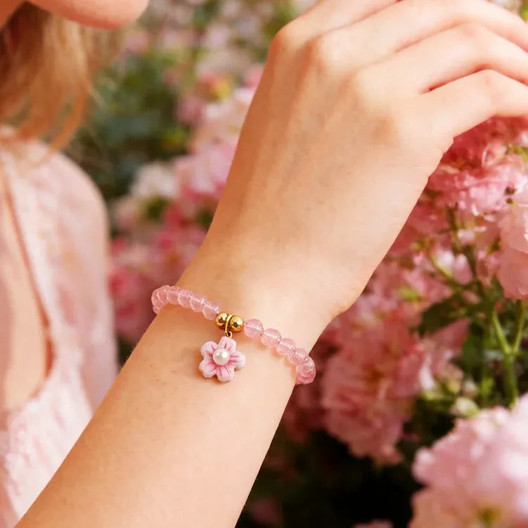 Peach Blossoms Natural Crystal Bracelet