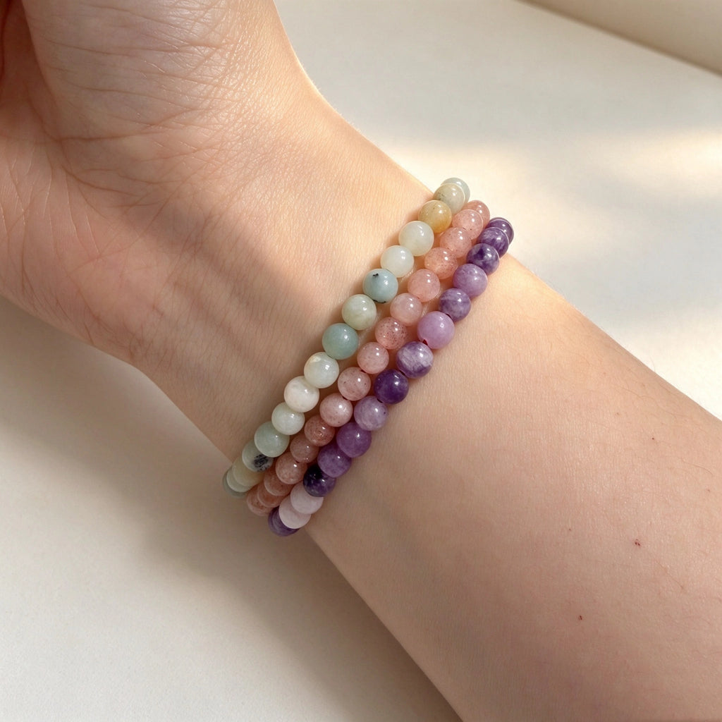 Bracelet tressé floral fait main