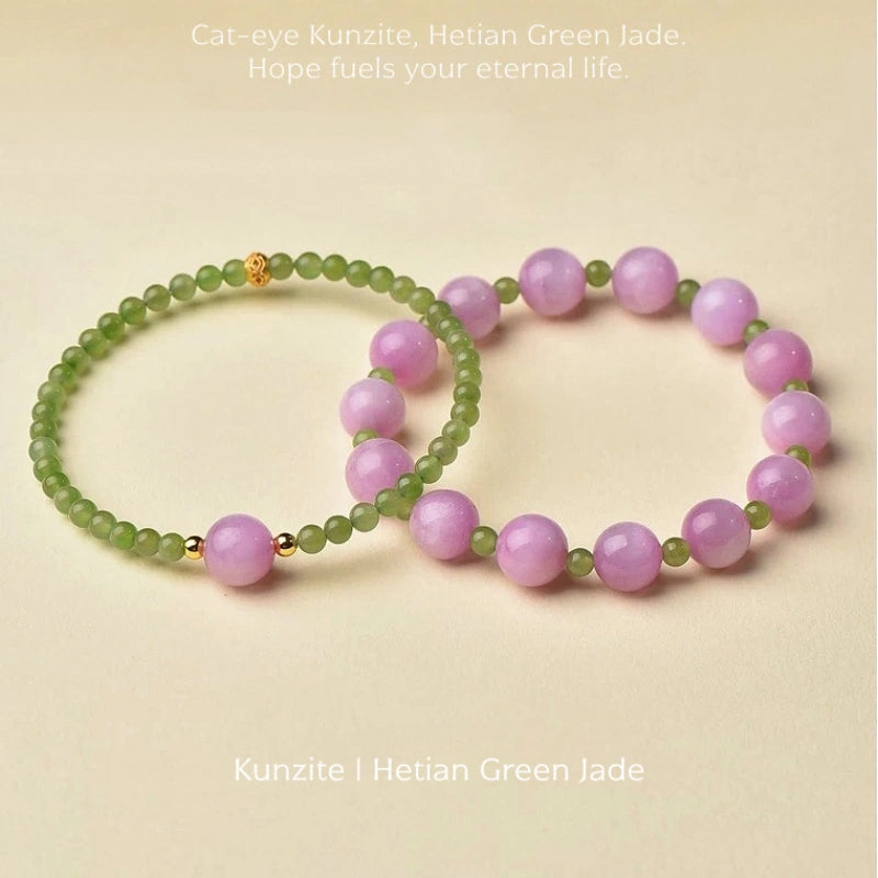 Bracelet en jade Hetian « Murmure printanier »