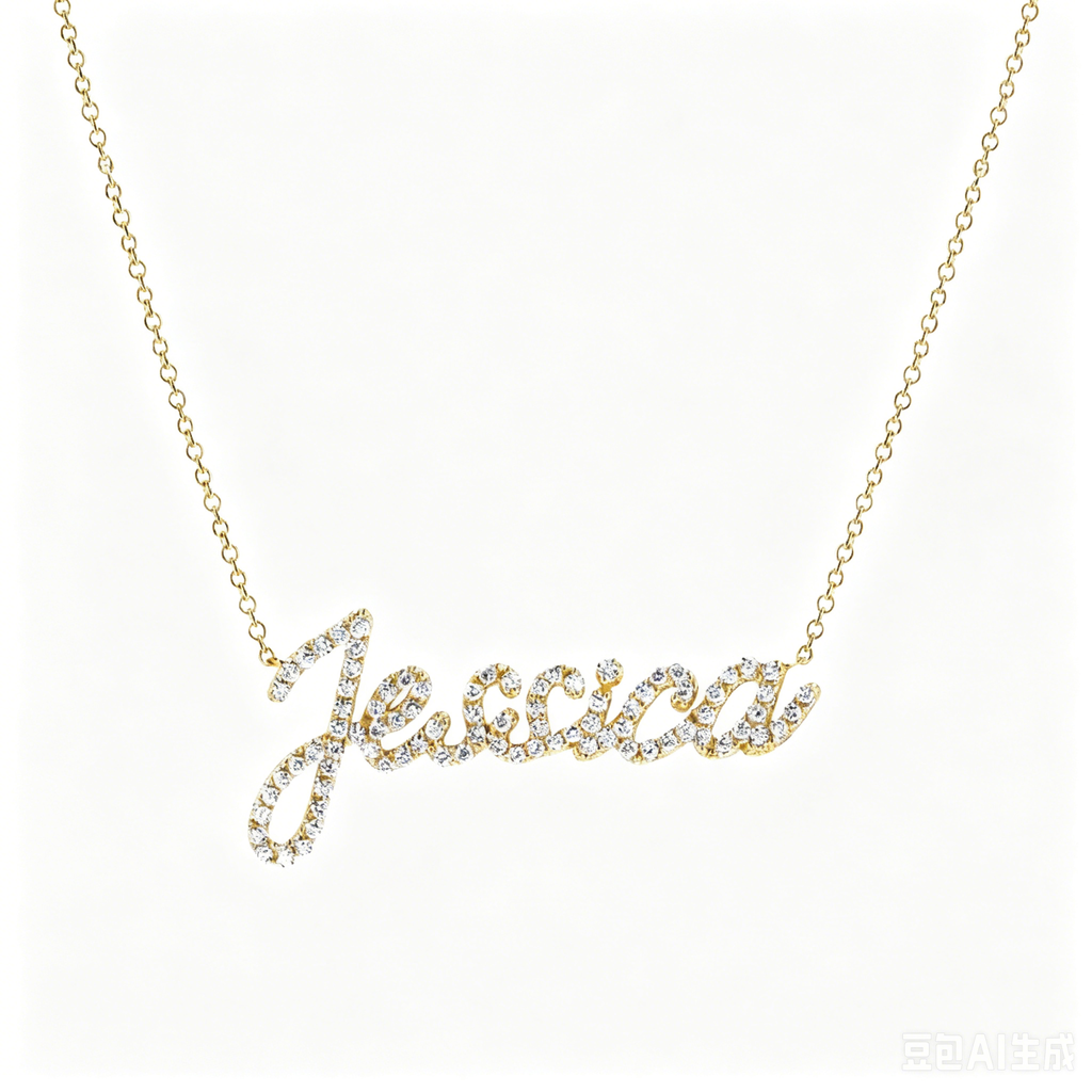 Custom Pave Diamond Name Necklace | Minimalist Luxury 925 Sterling Silver Letter Necklace