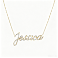 Custom Pave Diamond Name Necklace | Minimalist Luxury 925 Sterling Silver Letter Necklace
