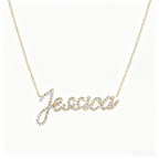 Custom Pave Diamond Name Necklace | Minimalist Luxury 925 Sterling Silver Letter Necklace